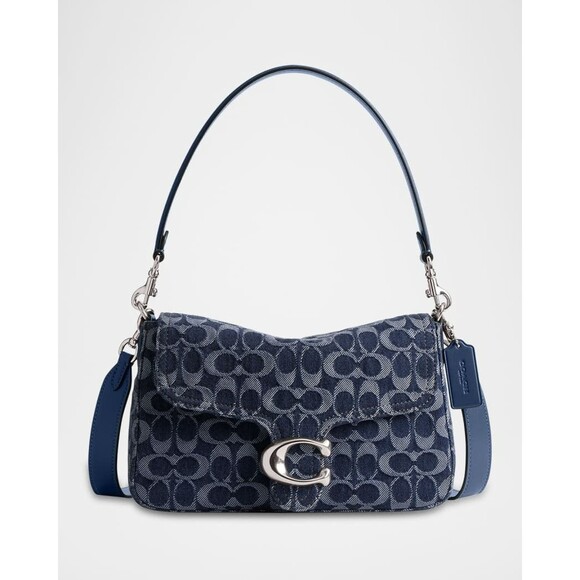 Coach Handbags - COACH Soft Denim Tabby Signature Shoulder/Crossbody Bag Silver Hardware NWT